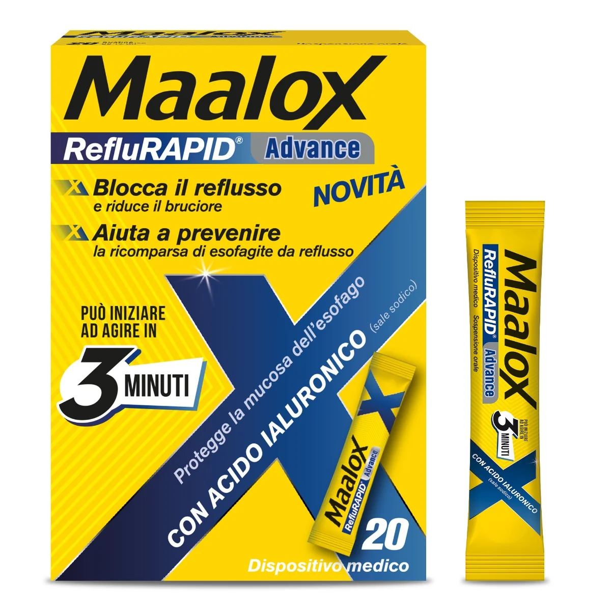 Maalox Reflurapid Advance 20 Bustine Da 10 Ml
