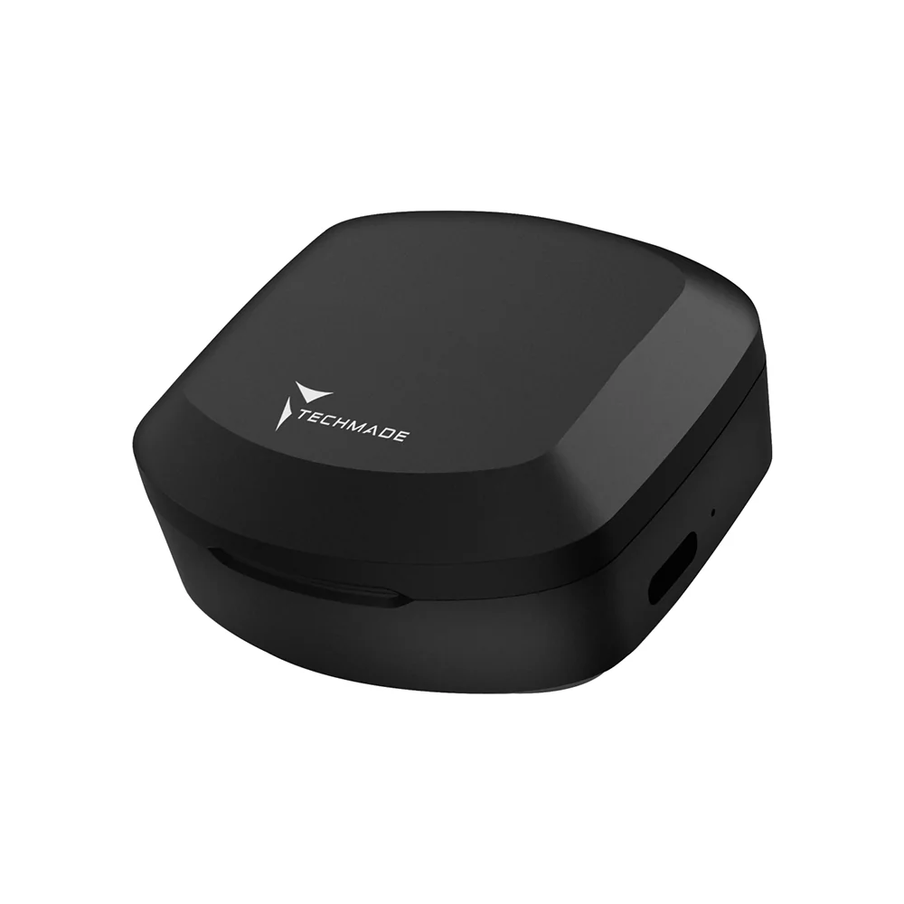 Techmade Auricolari Senza Filo Black Da Portare Sempre con Te