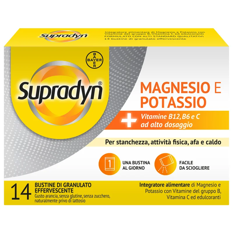 Supradyn Magnesio e Potassio Integratore 14 Bustine Vitamine e Minerali