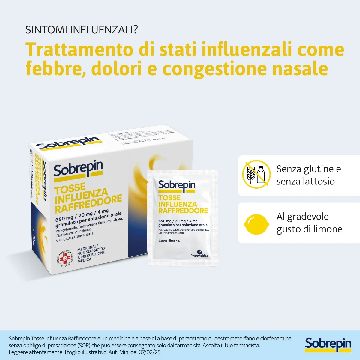 Sobrepin Tosse Influenza e Raffreddore 10 Bustine