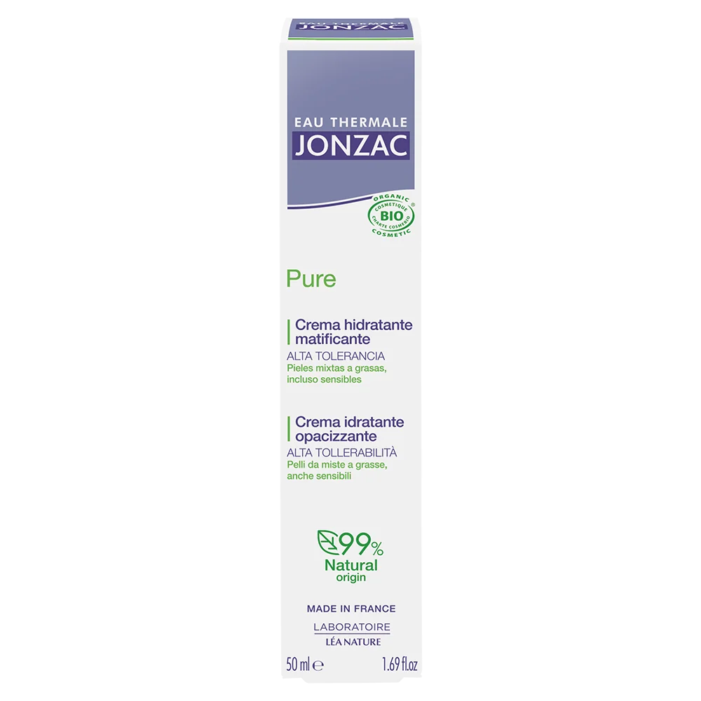 Jonzac Crema Idratante Opacizzante Pure 50 Ml Regola il Sebo in Eccesso