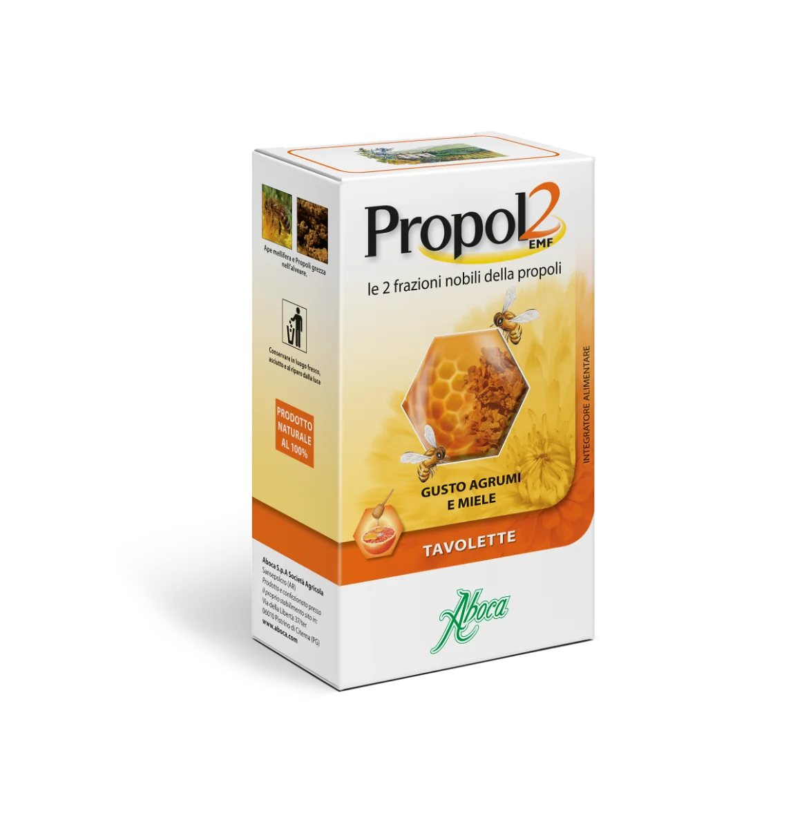 Aboca Propol2 EMF Agrumi Miele 30 Tavolette Per Difese Immunitarie Adulti