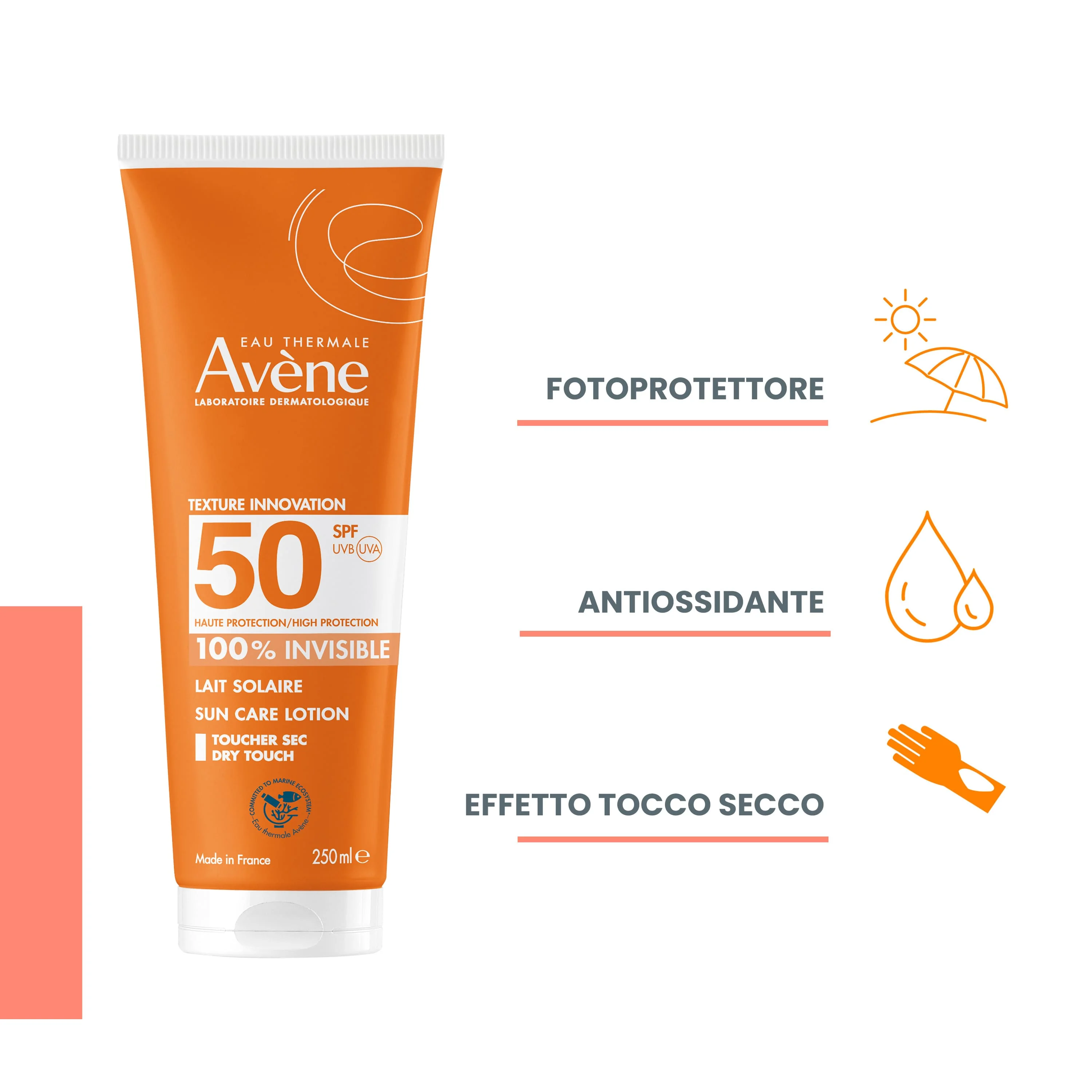 Avene Latte Solare SPF 50 250 ml Pelle Sensibile