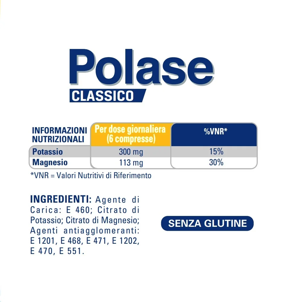 Polase Classico 60 Compresse Senza Zucchero Integratore per la Stanchezza