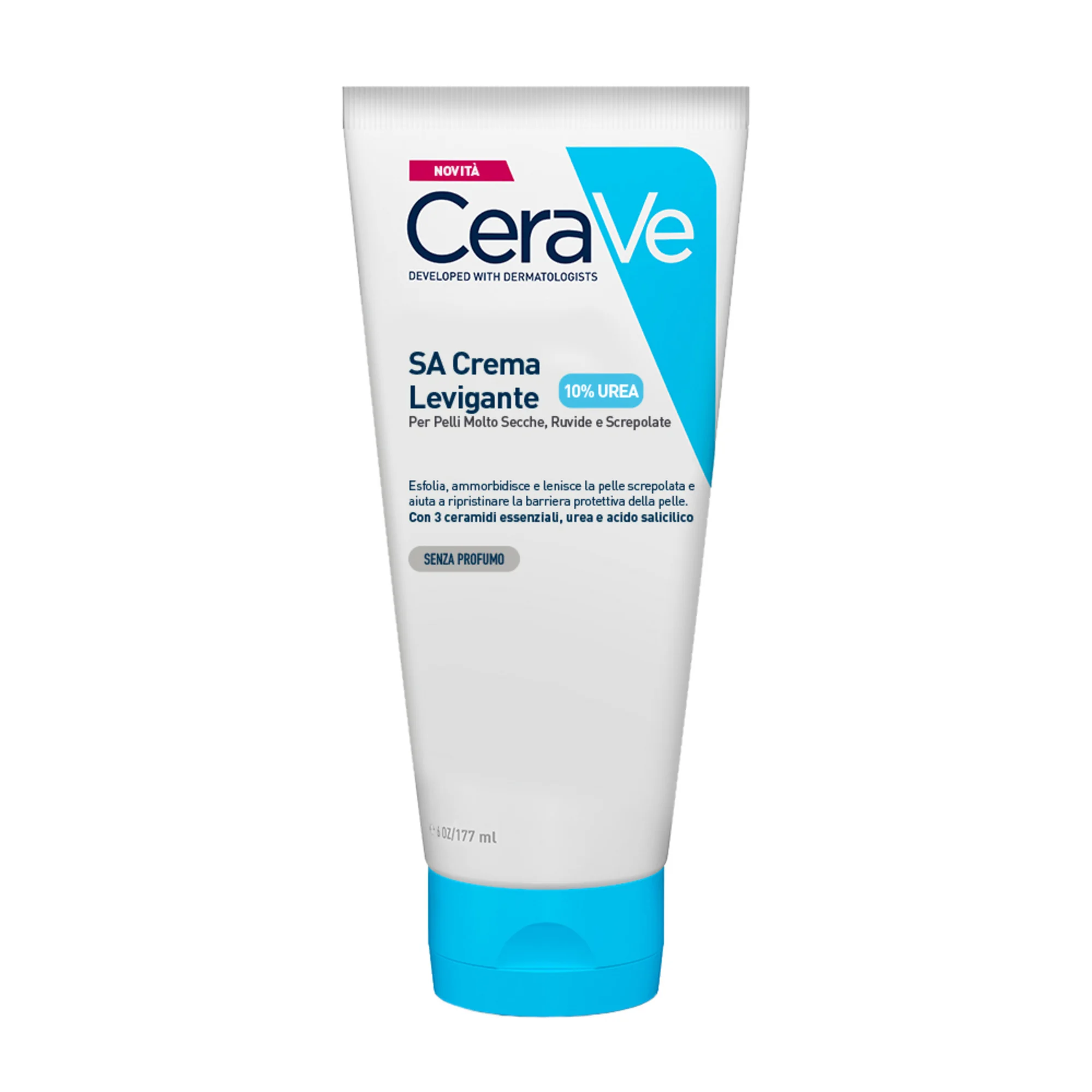 CeraVe SA Crema levigante 10% UREA 177 ml Pelle Molto Secca, Ruvida e Screpolata