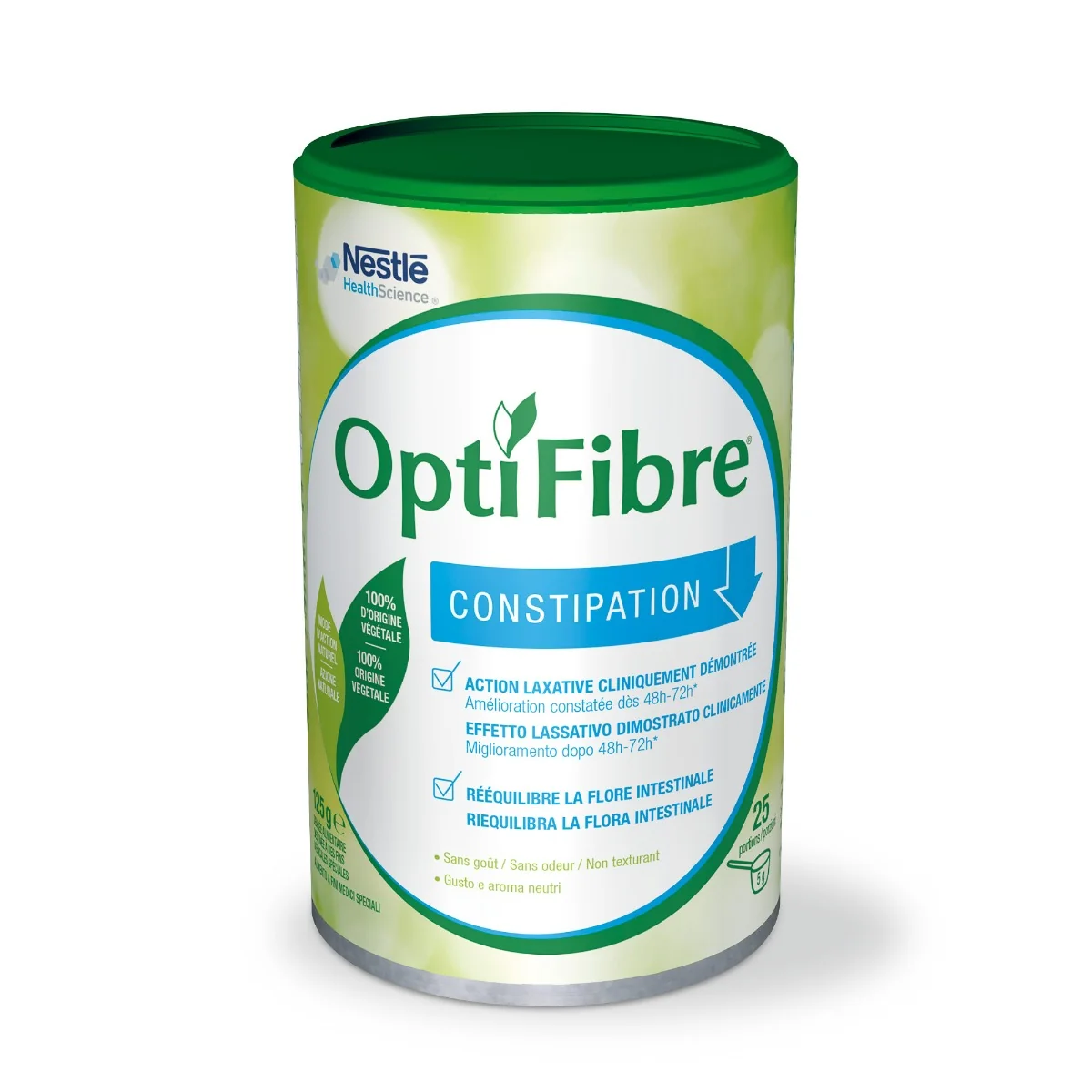 OptiFibre Constipation Per l'Equilibrio della Flora Intestinale 125 g