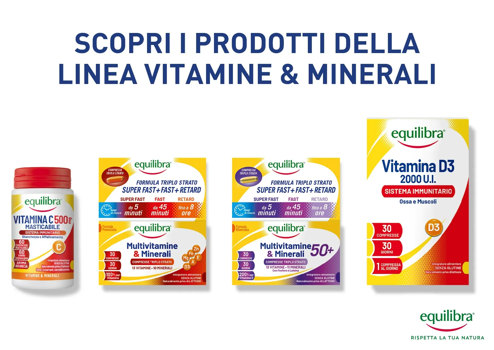 Equilibra Vitamina D3 2000 U.I. 30 Compresse Integratore per Sistema Immunitario