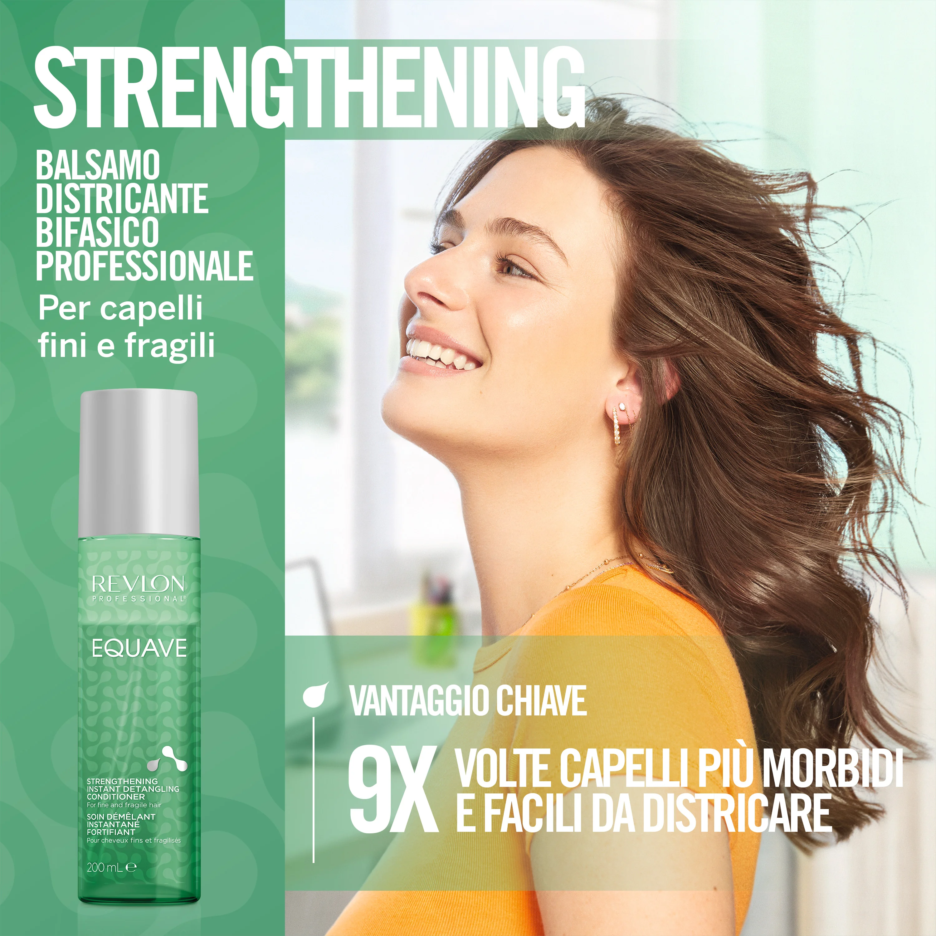 Revlon Equave Strengthening Detangling Conditioner 200 ml Districante bi-fase senza risciacquo