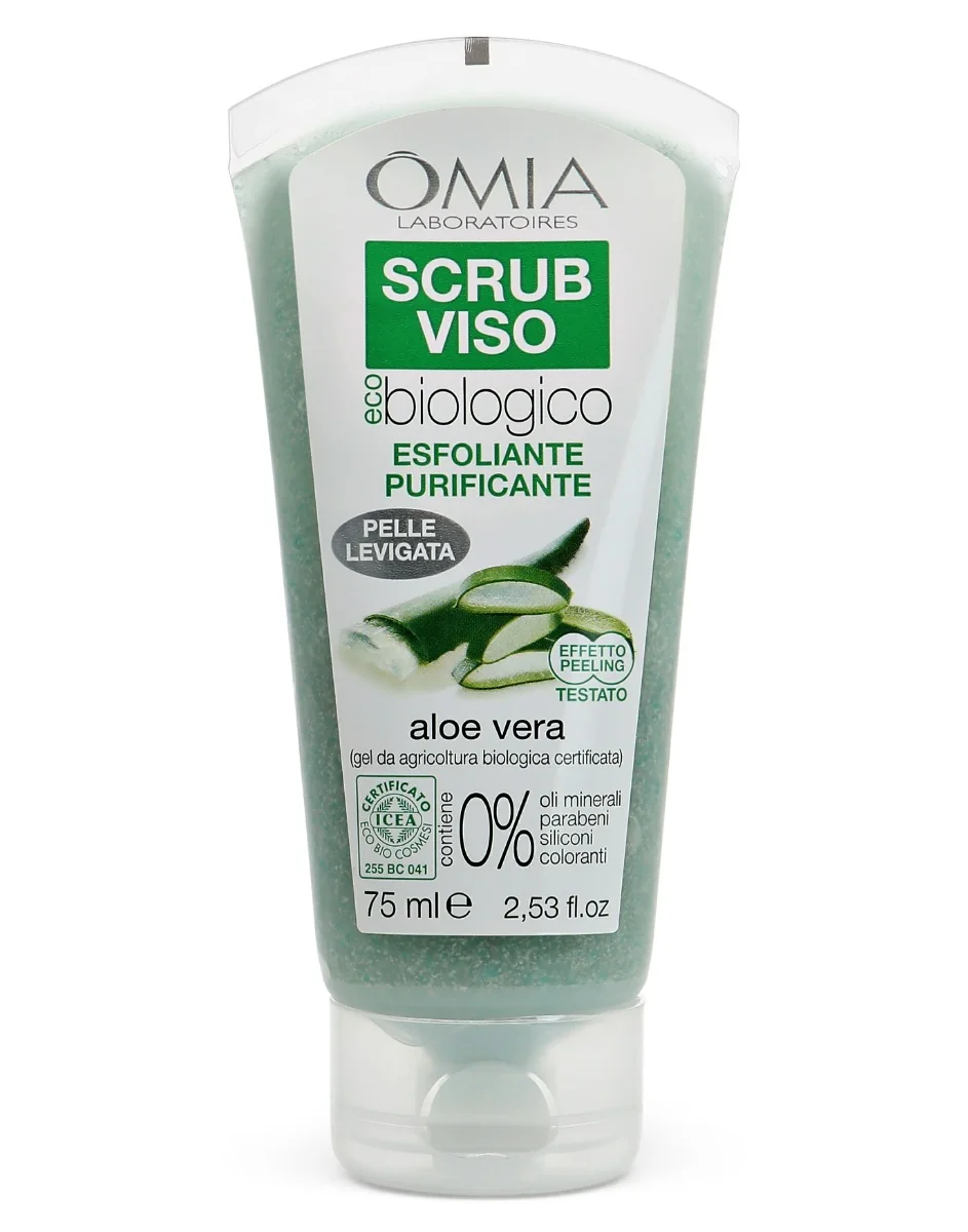 Omia Scrub Viso Peeling Esfoliante Aloe 75 ml