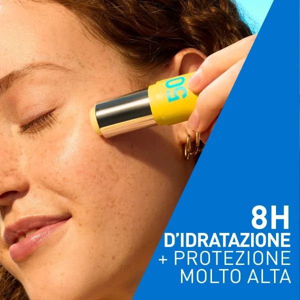 CeraVe Stick Solare Invisibile Spf 50+ 8 g Stick Solare per Viso Labbra e Aree Sensibili