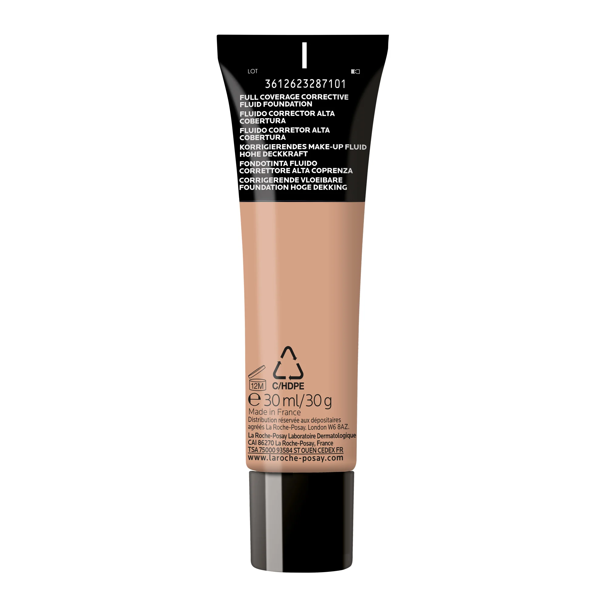 La Roche Posay Toleriane Fondotinta Fluido 9.5, 30 Ml Correttore alta coprenza