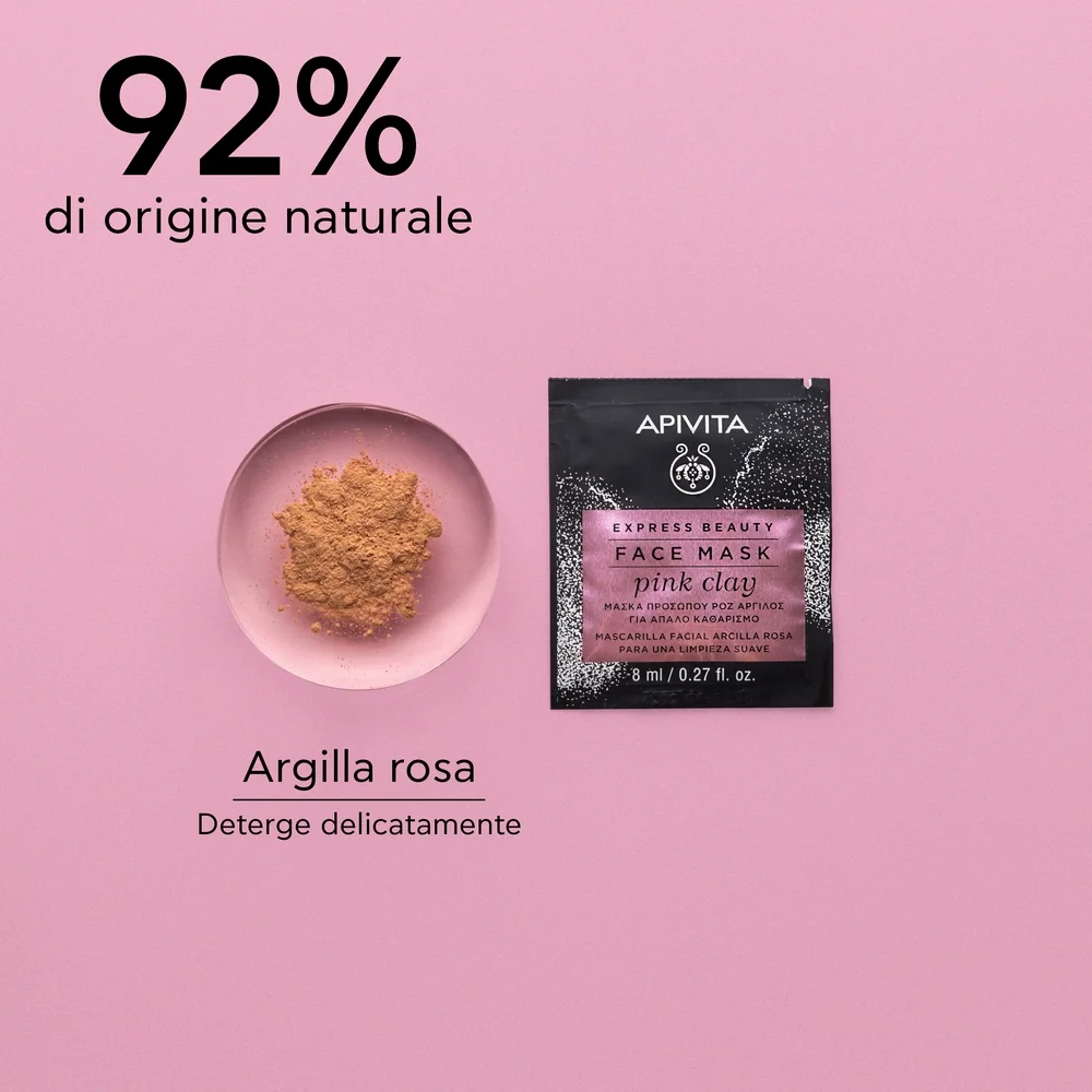 Apivita Express Pink Clay 2 X 8 Ml Detersione Delicata