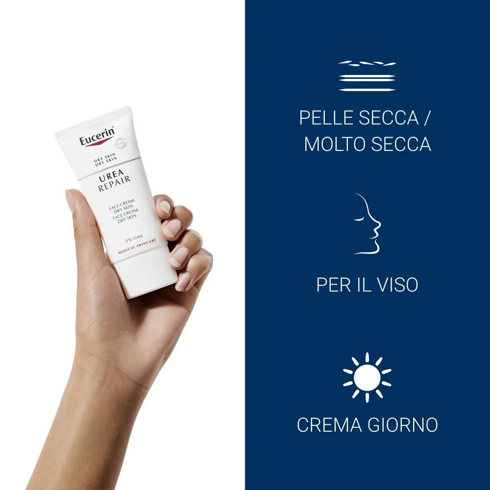 Eucerin Urea Repair Crema Levigante Viso 50 ml Urea 5%