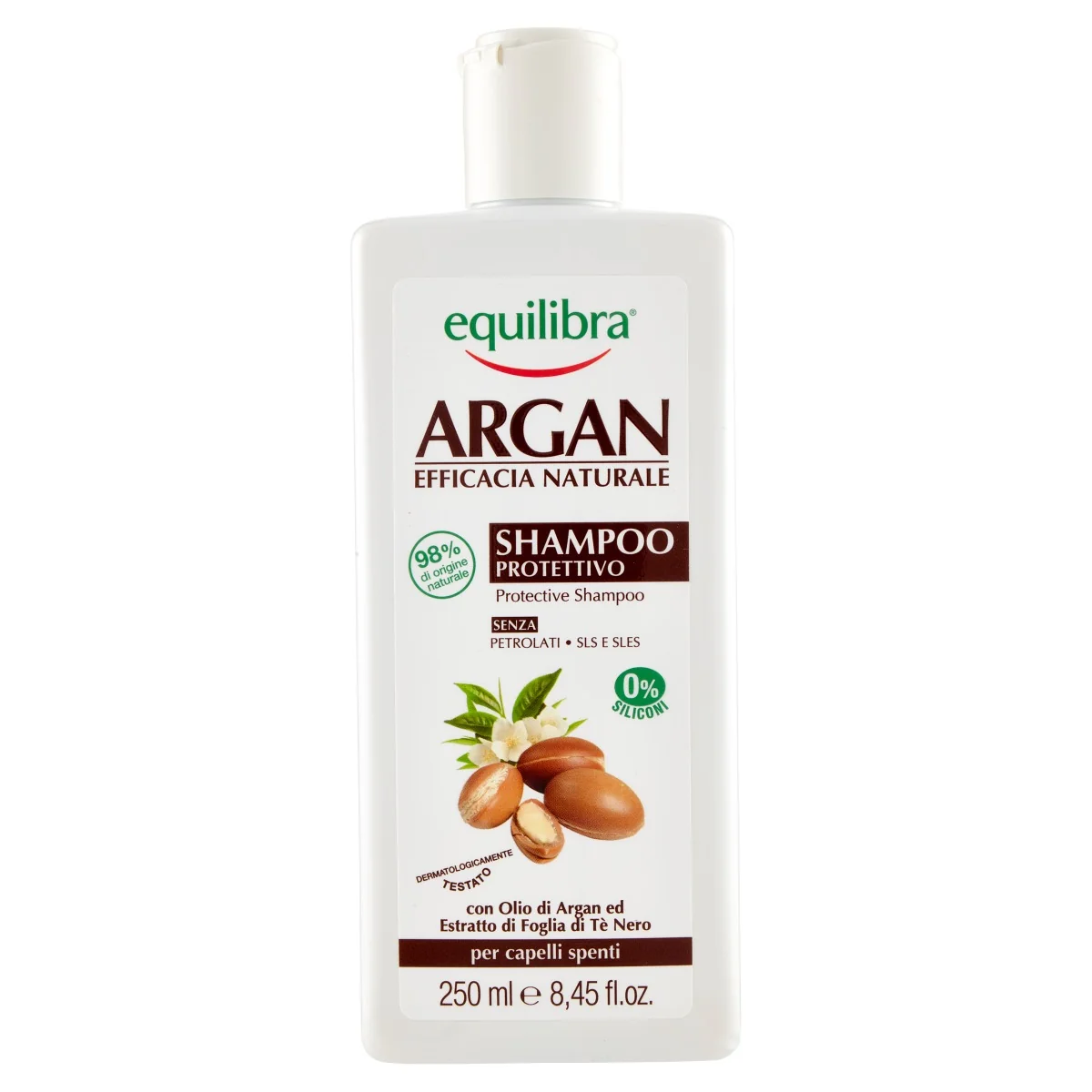 Equilibra Argan Shampoo Protettivo 250 Ml Per Capelli Spenti