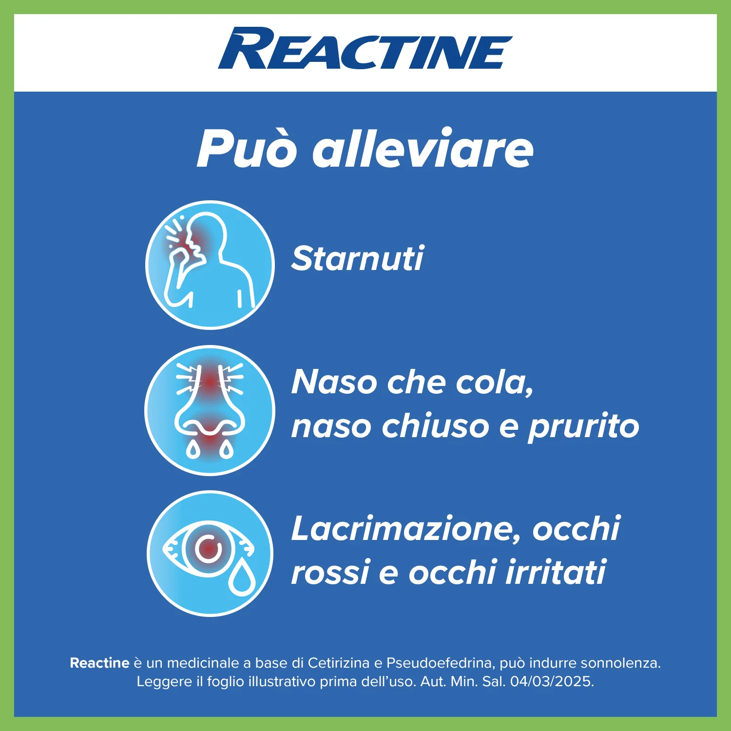 Reactine 6 Compresse Allergia