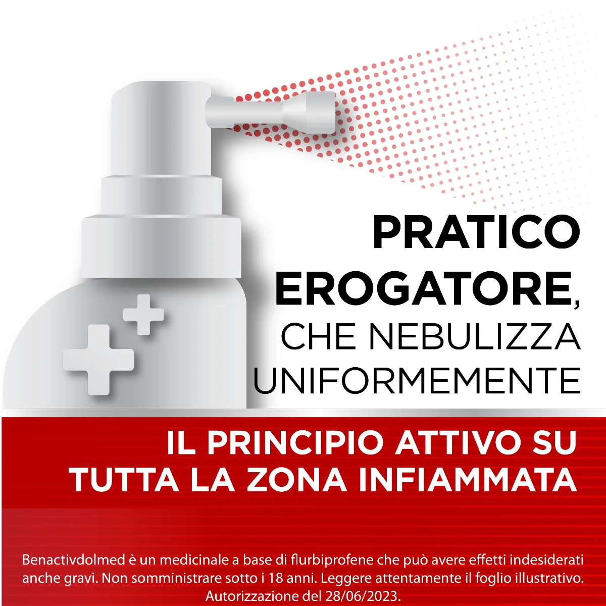 Benactivdolmed Gola Spray Gusto Limone e Miele Indicato Per Mal di Gola 15 ml Antidolorifico e Antinfiammatorio