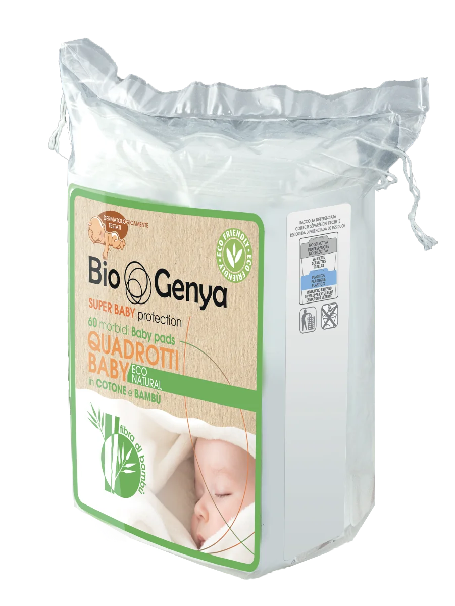 Biogenya Baby Quadrotto Bamboo 60 Pezzi