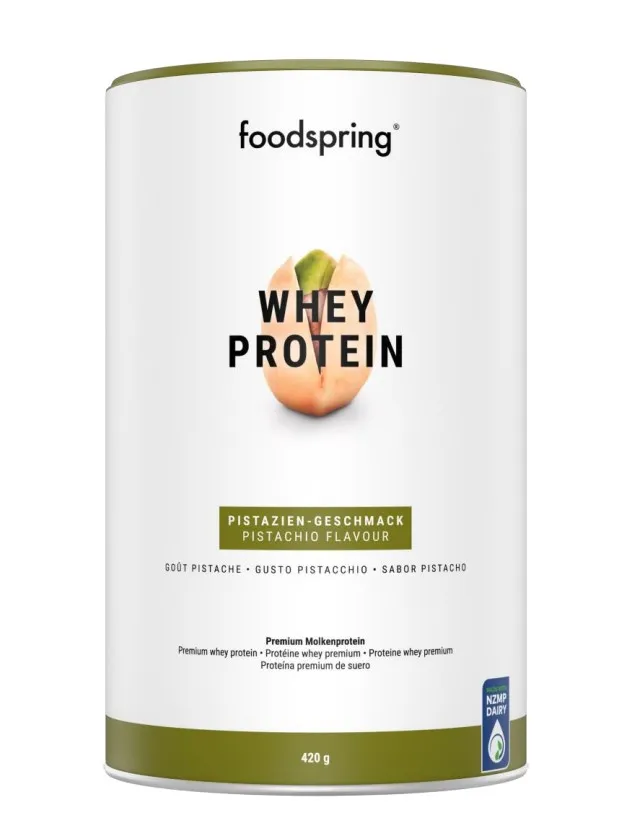Foodspring Whey protein Pistachio 420 g Miscela in polvere con proteine del siero di latte