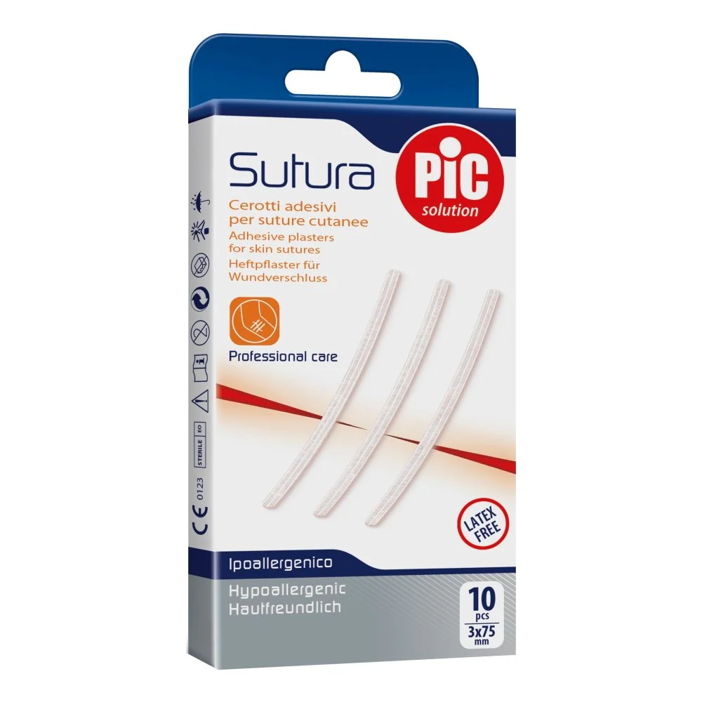 Pic Cerotto Sutura 3x75 mm 10 Pezzi Medicazione