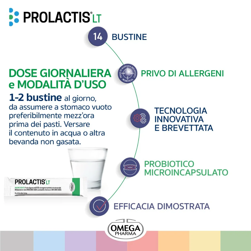 Prolactis LT Integratore Intestinale 14 Bustine Benessere Flora Batterica Intestinale