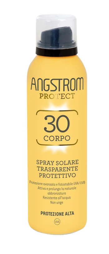 Angstrom Spray Solare Trasparente Corpo SPF 30 Protettivo 150 ml