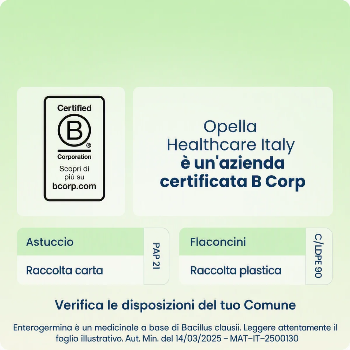 Enterogermina 2 Miliardi 10 Flaconcini Probiotici Contro la Diarrea