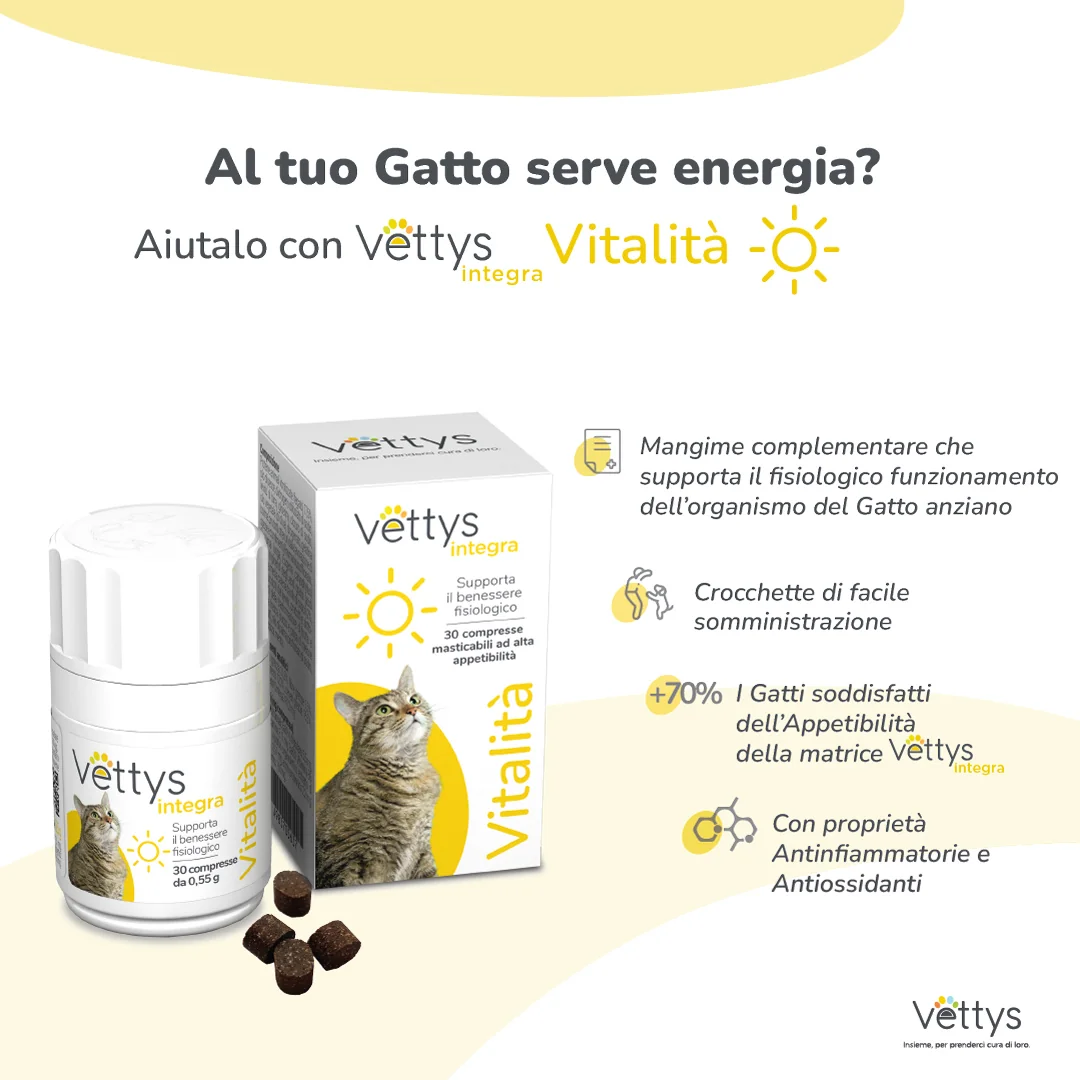 Vettys Integra Vitalita' Gatto 30 Compresse Energia e Vitalità