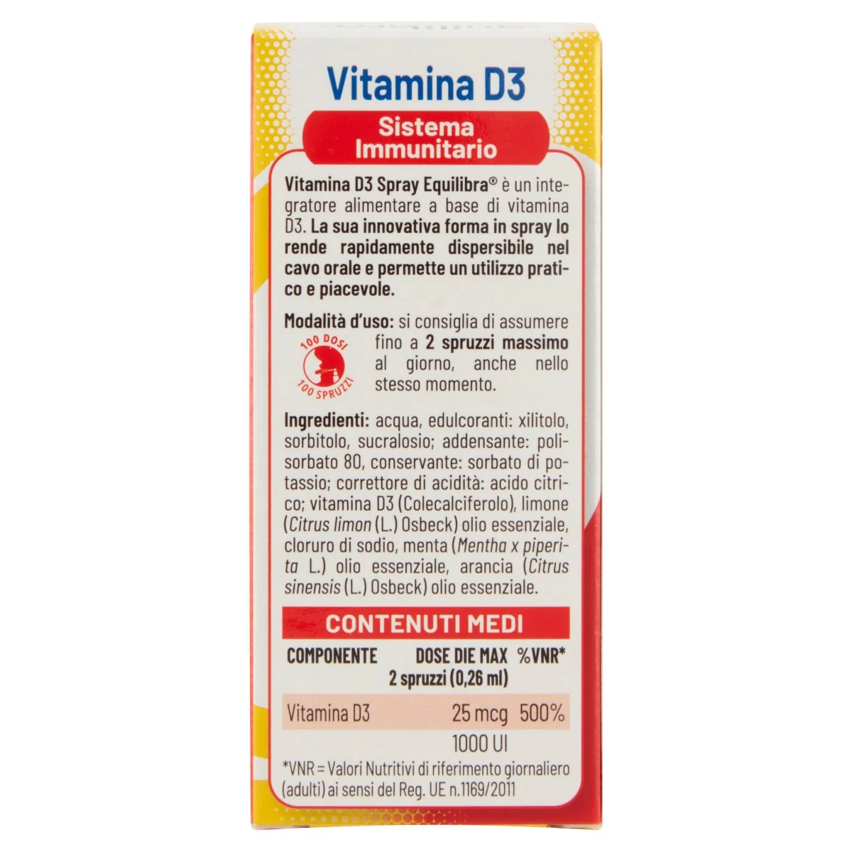 Equilibra Vitamina D3 Sistema Immunitario Spray Orale13 ml Ossa E Muscoli