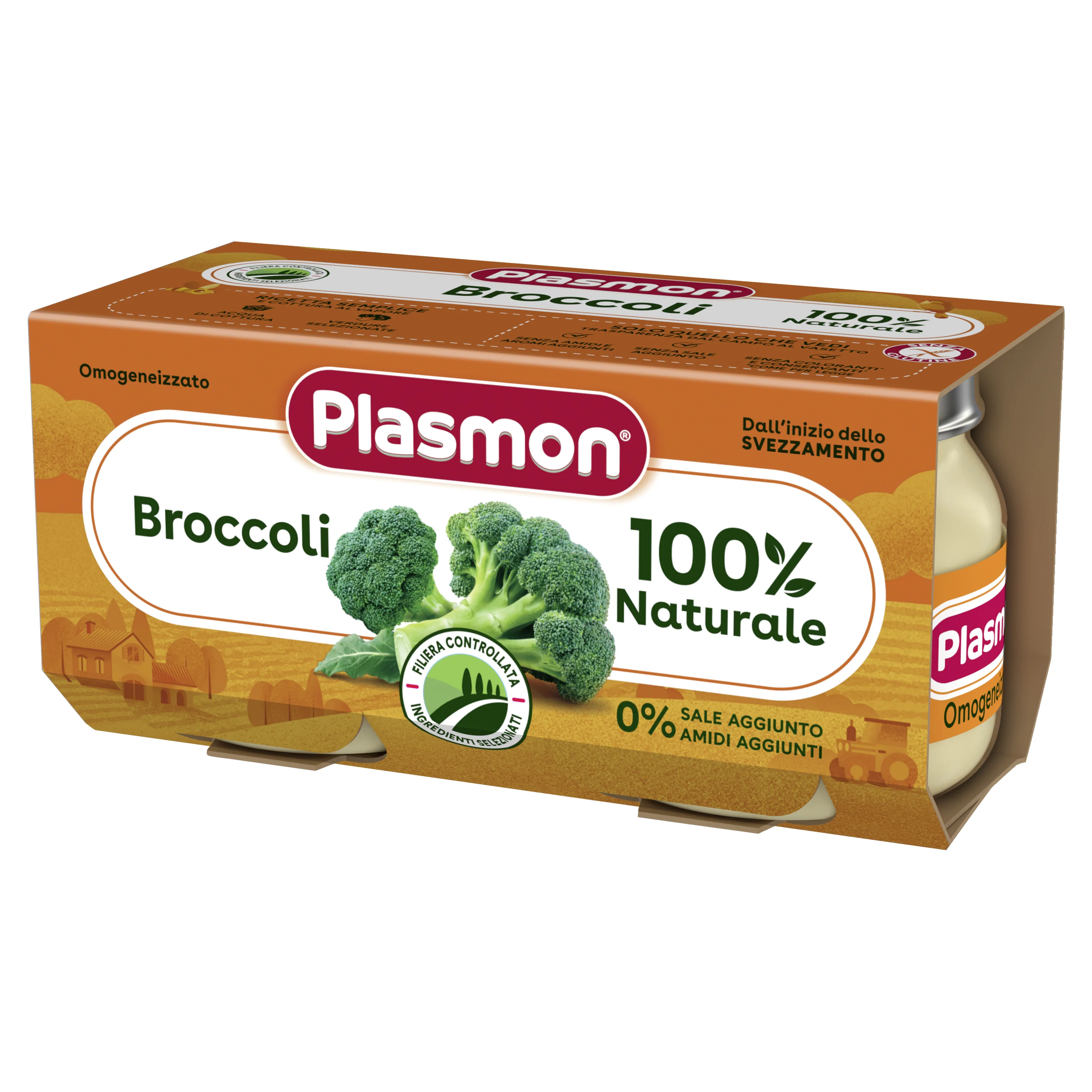 Plasmon Omogeneizzato Ai Broccoli 2x80 g +6m Senza Glutine