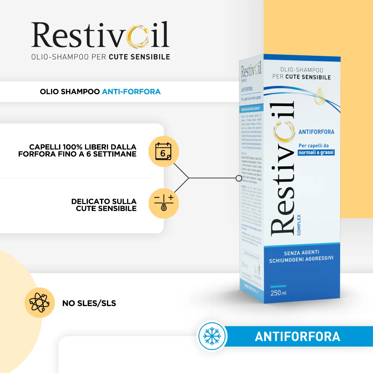 Restivoil OlioShampoo Complex 250 ml Trattamento Anti-Forfora