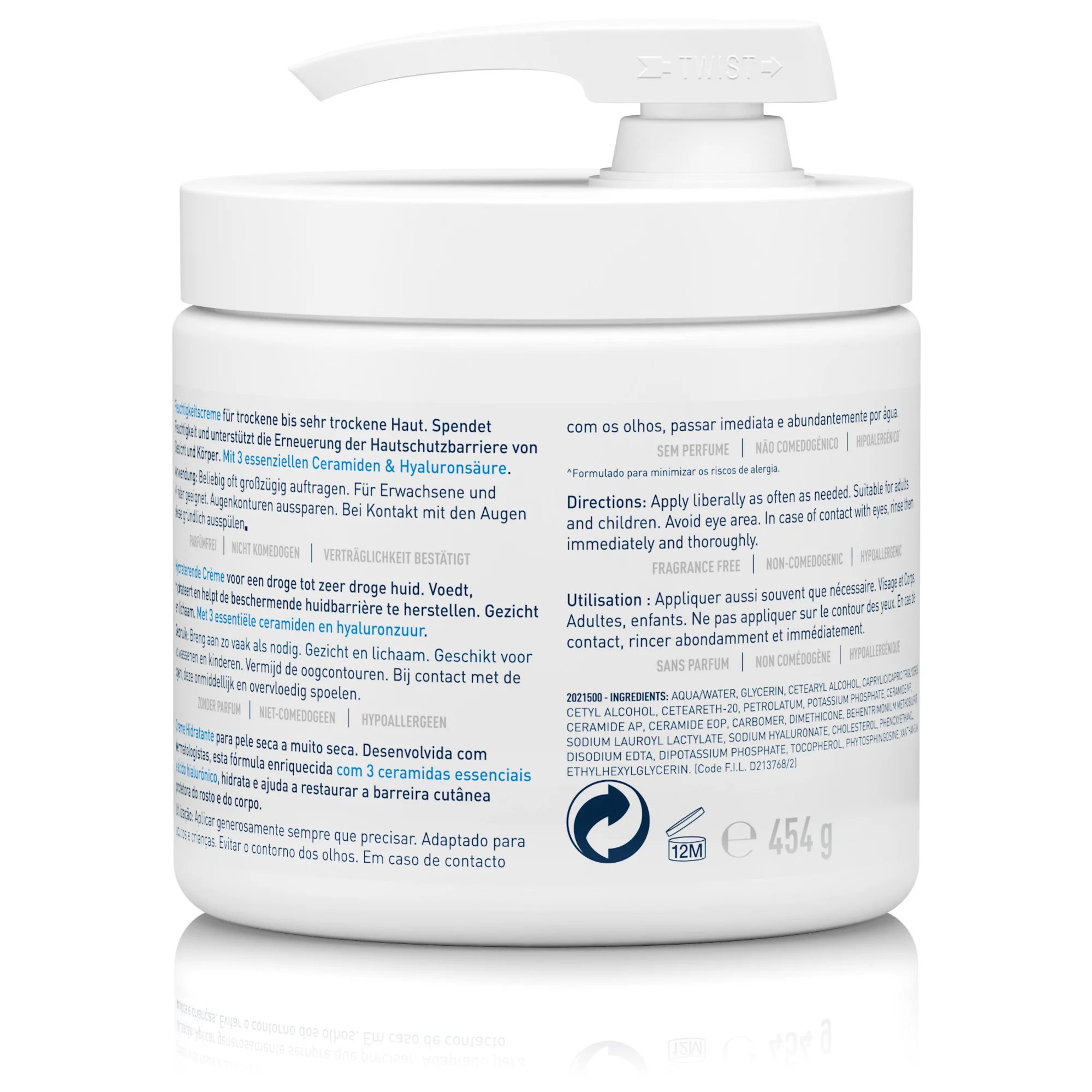 Cerave Crema Corpo Idratante 454 g Pelle Secca e Molto Secca