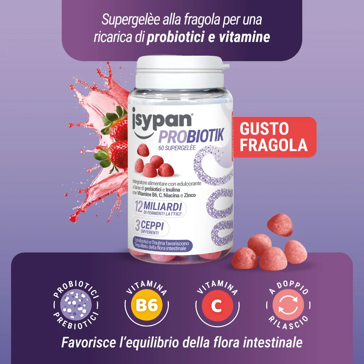 Isypan Probiotik 60 Supergelee Benessere dell’Intestino