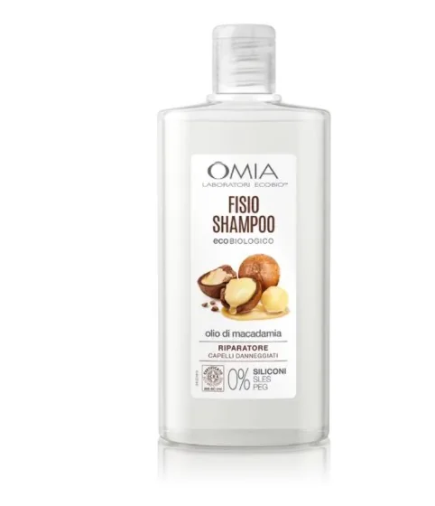 Omia Shampoo Macadamia Ecobio 200 ml Capelli Danneggiati