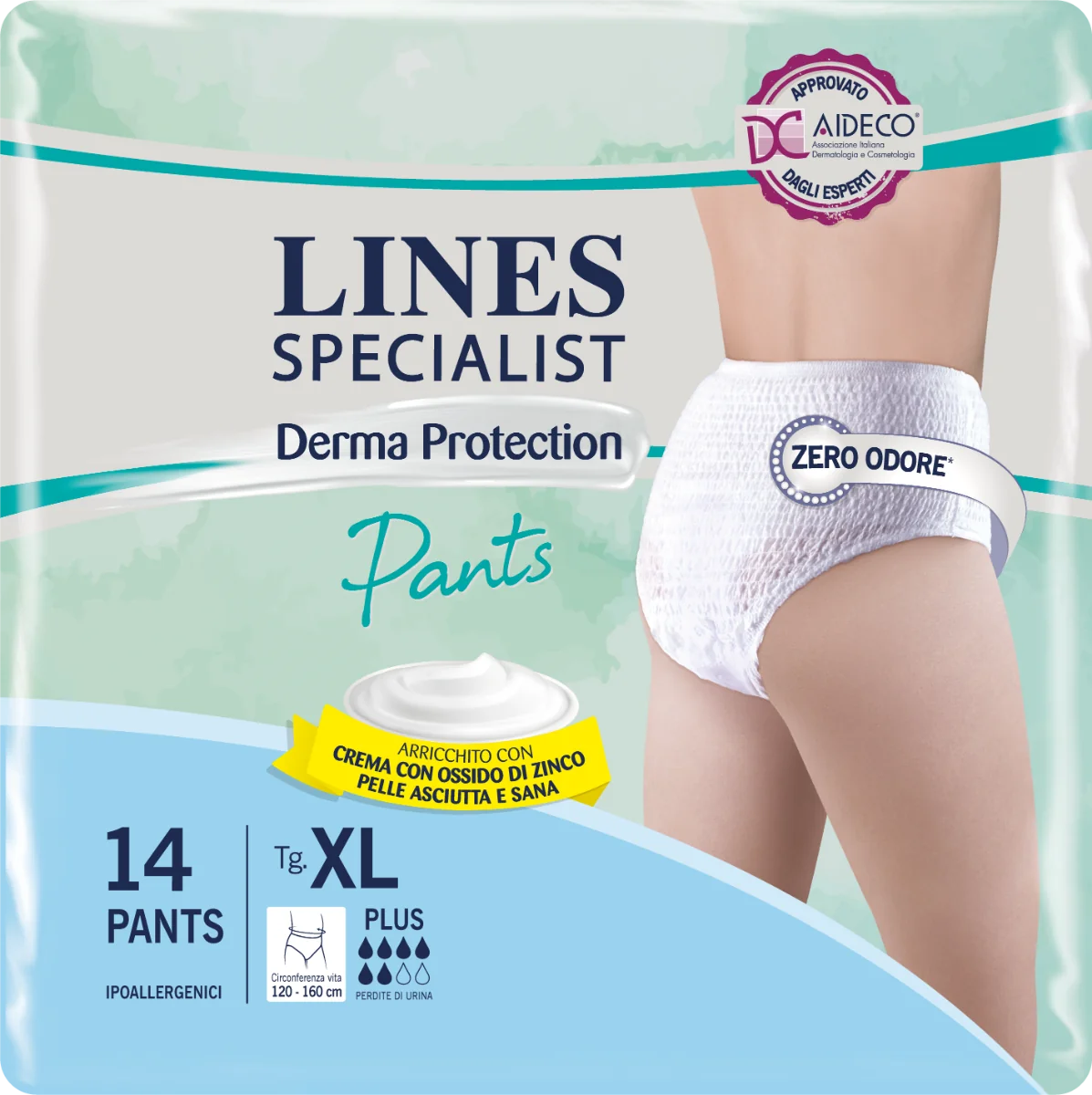 Lines Specialist Derma Pants Plus XL14 pezzi Assorbenti anatomici