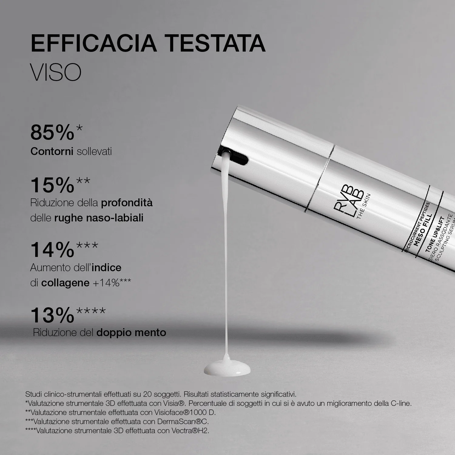 Rvb Lab Siero Rassodante Mesofill Tone Up & Lift 30 ml Trattamento Intensivo