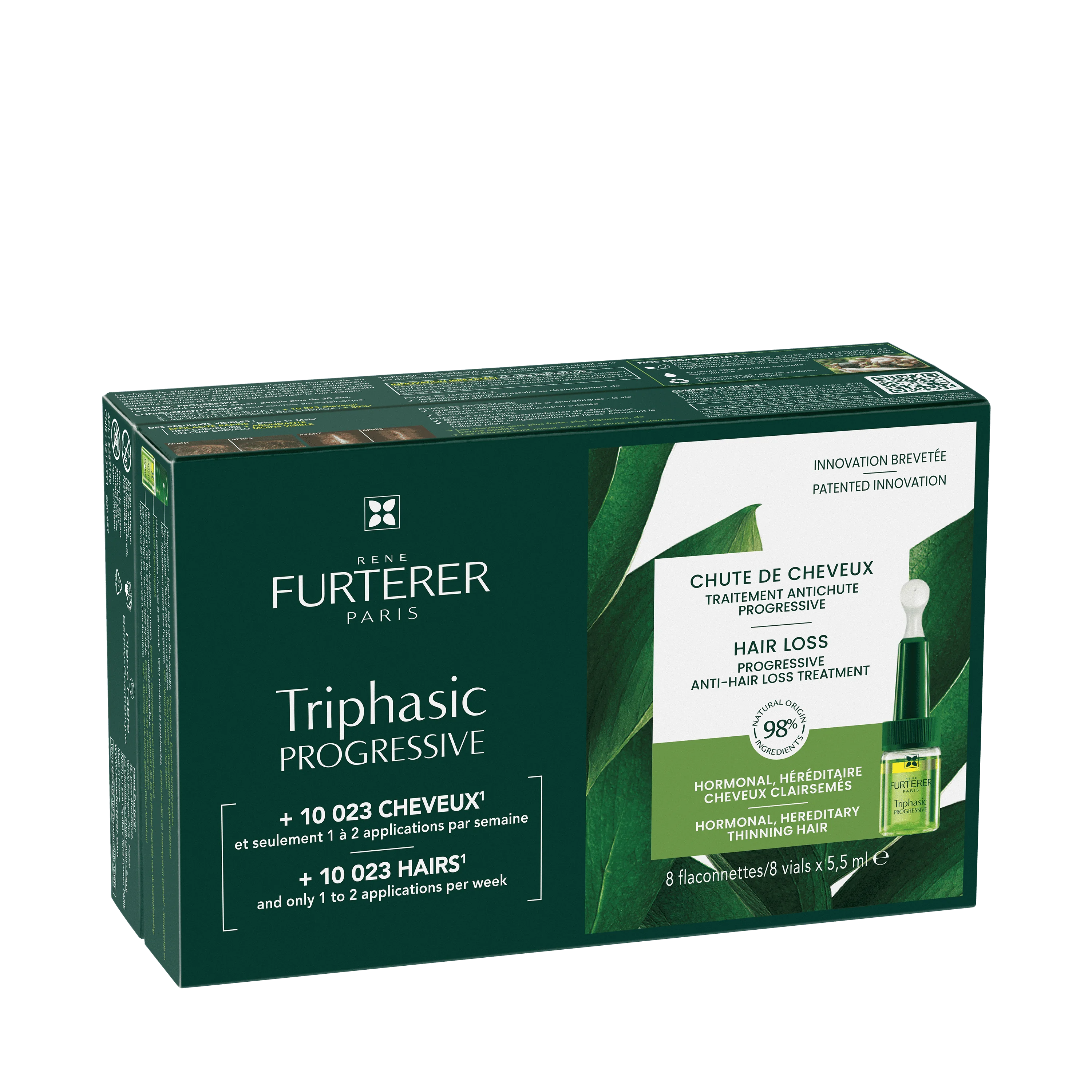 René Furterer Triphasic Progressive Trattamento Progressivo Contro la Caduta dei Capelli 8 Unità Anticaduta