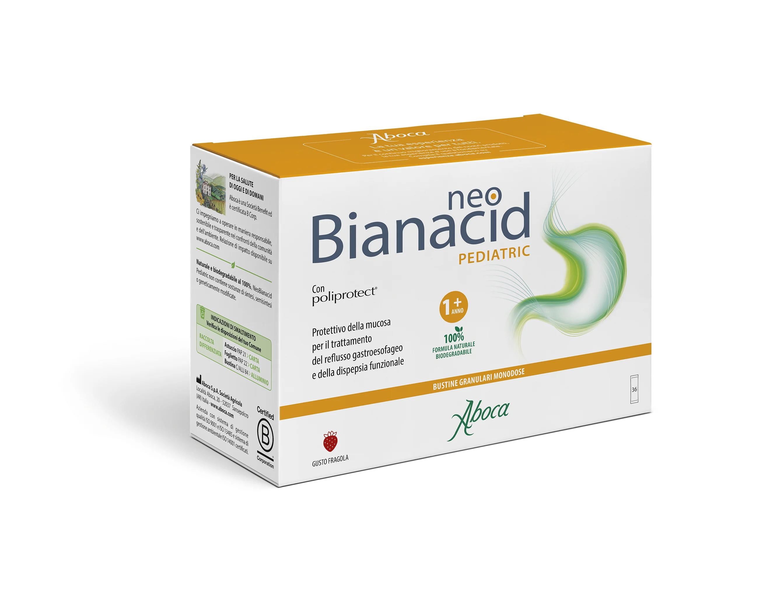 Aboca NeoBianacid Pediatric 36 Bustine Contro Acidità  e Reflusso