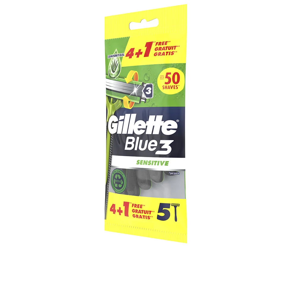Gillette Blue3 Usa e Getta 5 Pezzi Rasoio Usa e Getta per Pelli Sensibili