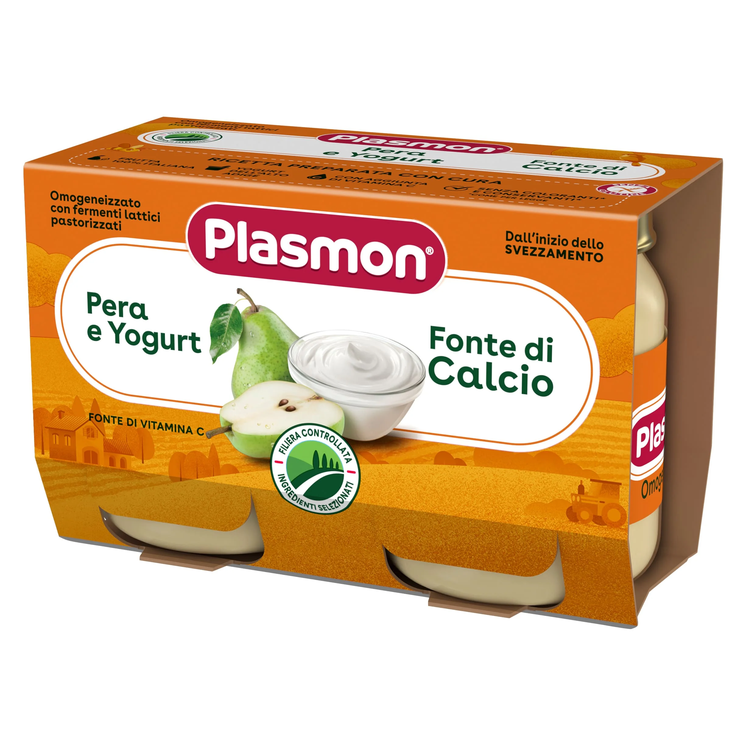 Plasmon Omogeneizzato Yogurt/Pera 120 gx2 Pezzi Alimento per l'infanzia