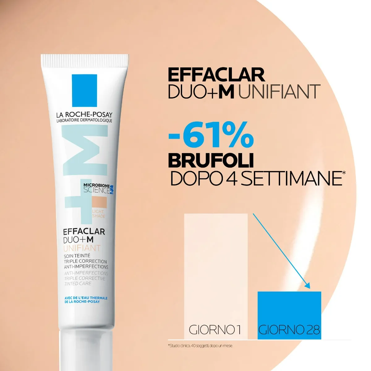 La Roche Posay Effaclar Duo+M Unifiant Light 40 ml Trattamento Viso Colorato