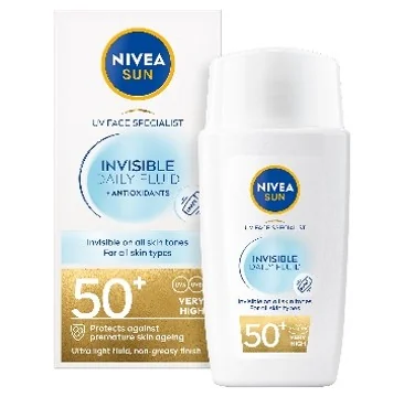 Nivea Sun Face Invisible Daily Fluid SPF 50+ 40ml Protezione Solare viso