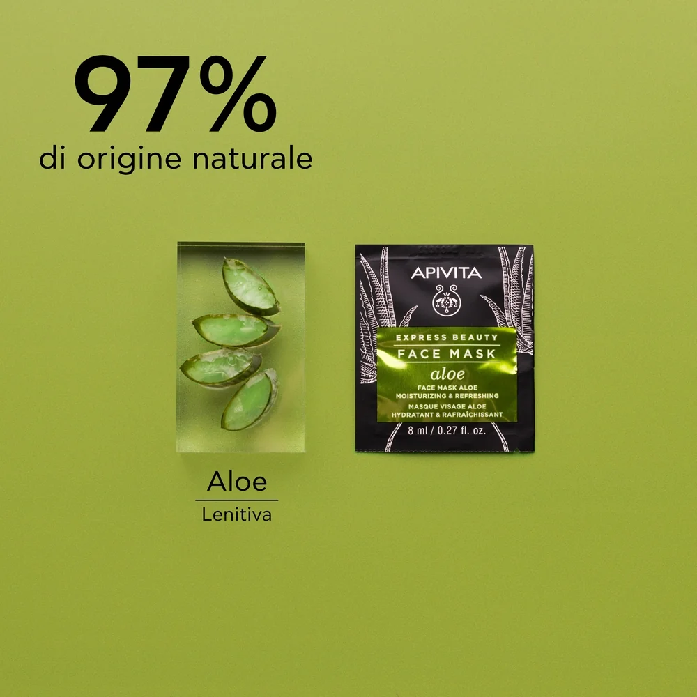 Apivita Express Aloe 2 X 8 Ml Maschera Viso Idratante