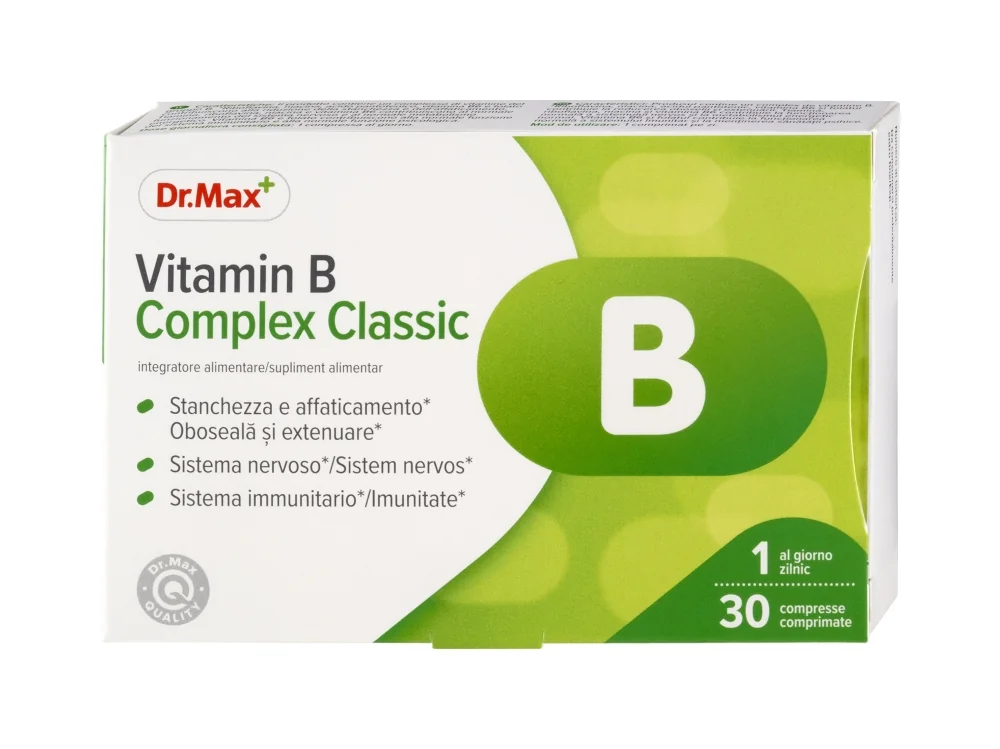 Dr. Max Vitamina B Complex Classic Supporta il Metabolismo Energetico e il Sistema Nervoso