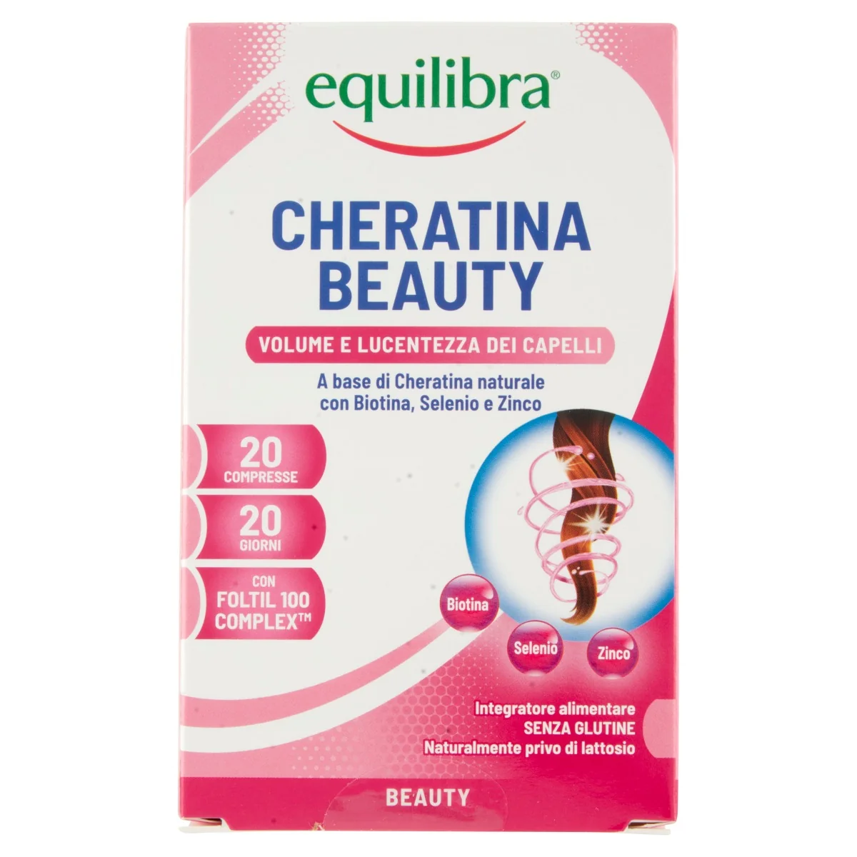 Equilibra Cheratina Beauty 20 Compresse Unghie e Capelli