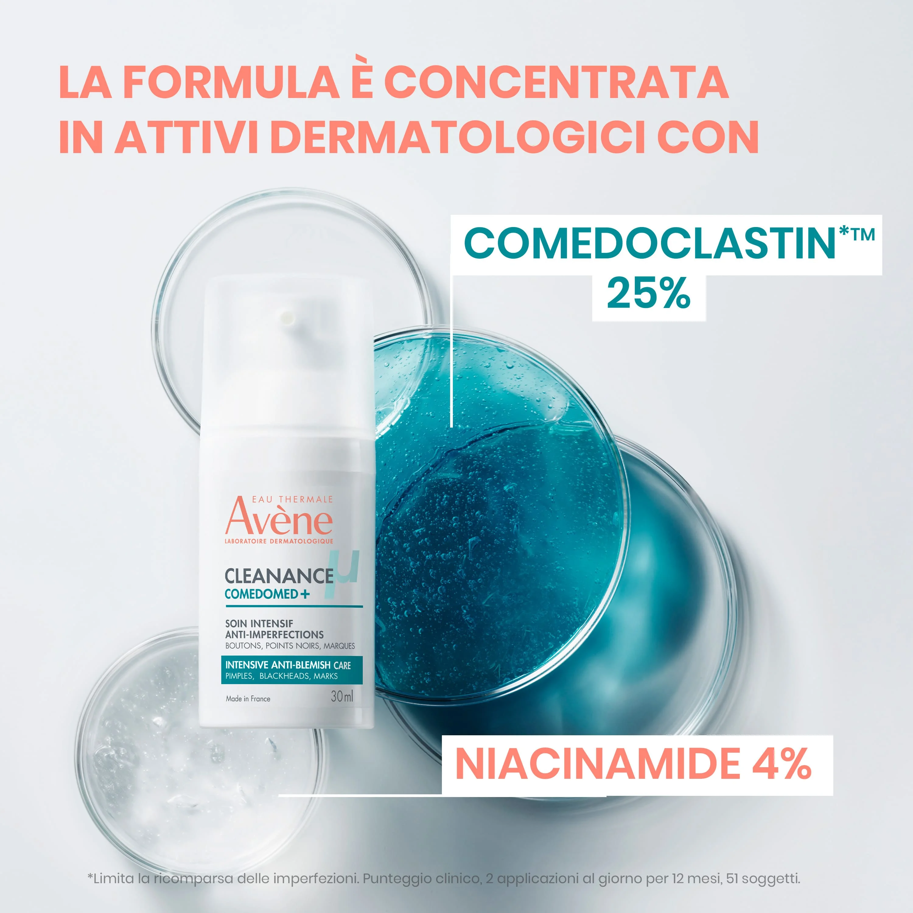 Avene Cleanance Comedomed+ Anti Imperfezioni 30 Ml Brufoli e Punti Neri