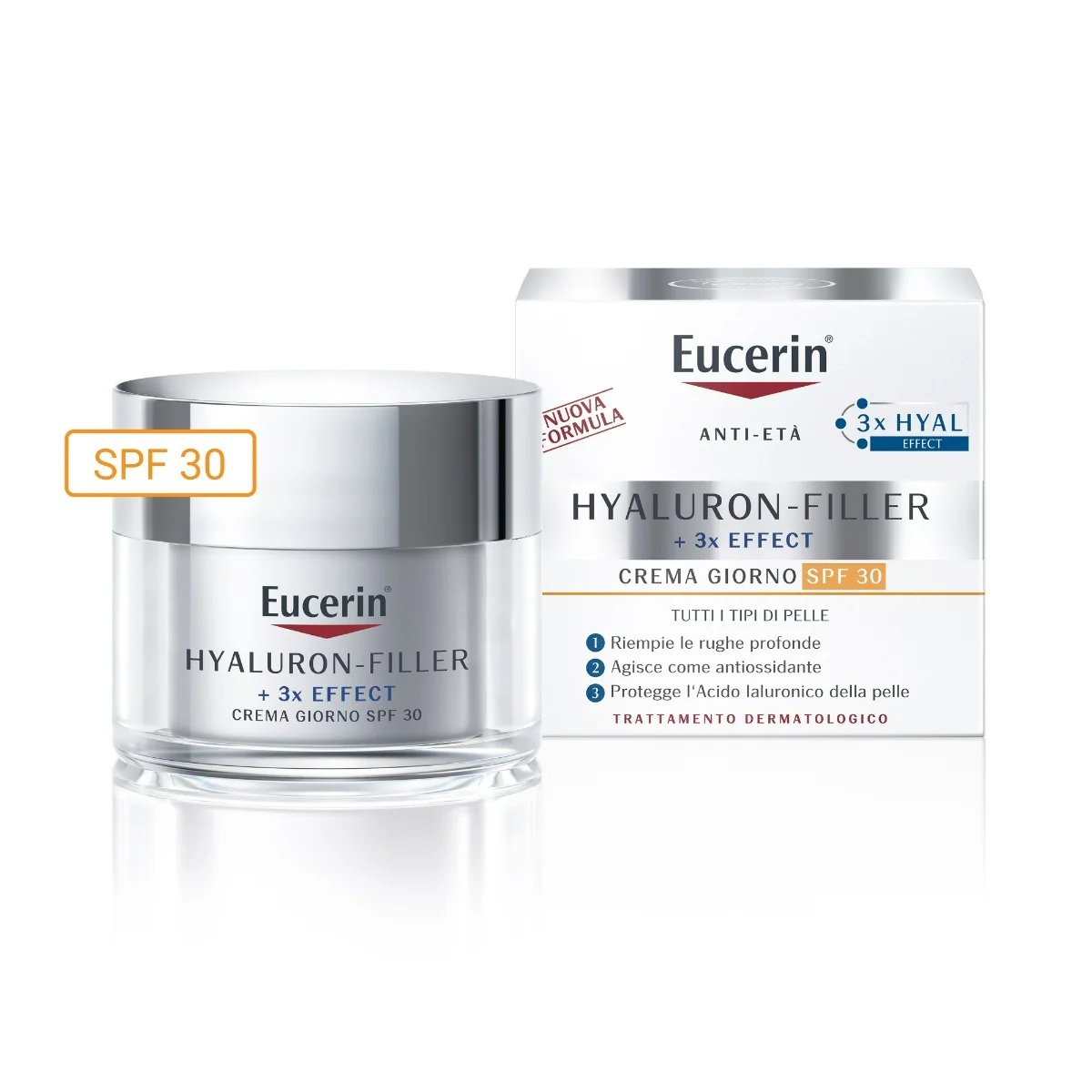Eucerin Hyaluron-Filler Giorno SPF 30 50 ml Crema Anti-Età Viso
