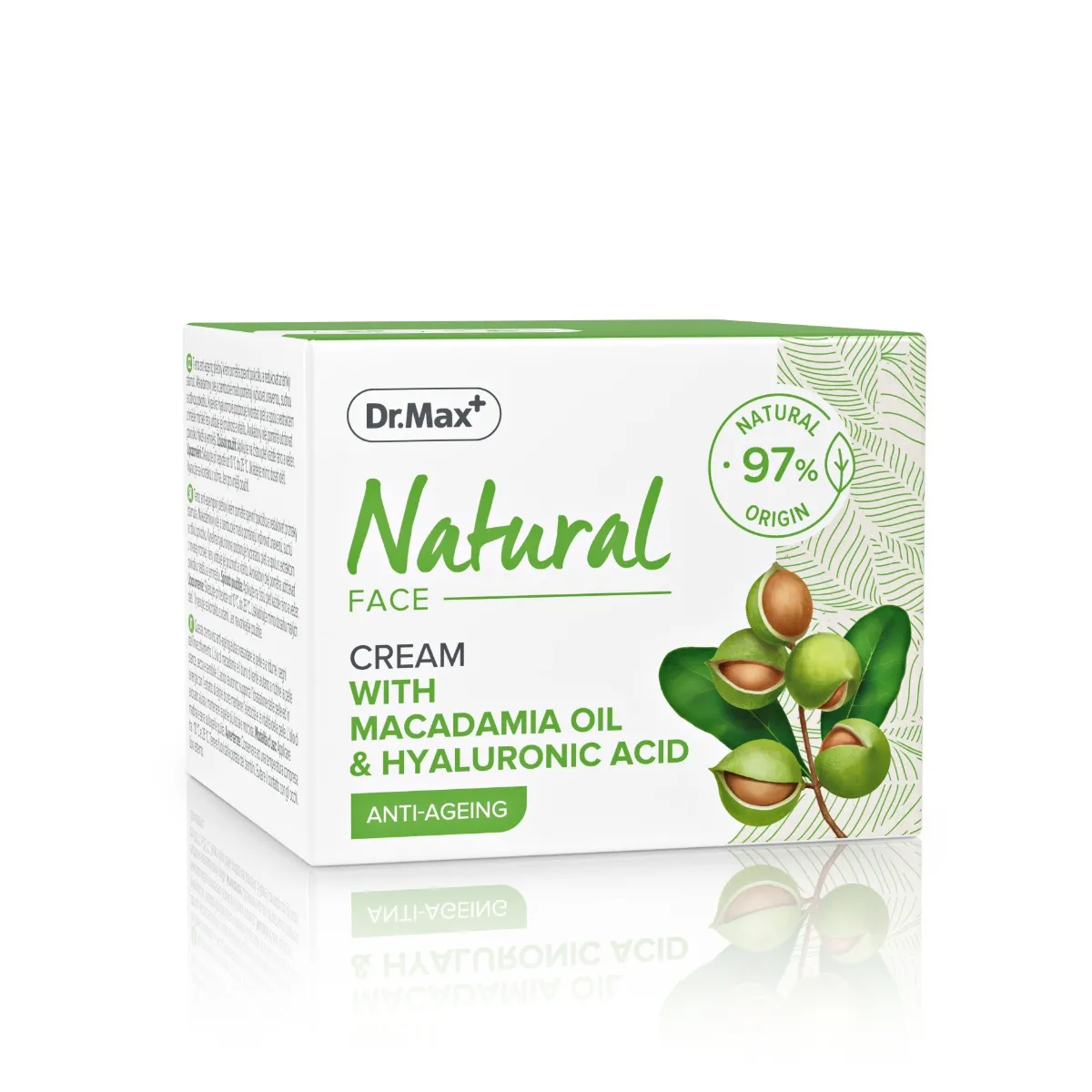 Dr.Max Natural Cream with Macadamia Oil & Hyaluronic Acid 50 ml Crema Viso Con Olio di Macadamia e Acido Ialuronico