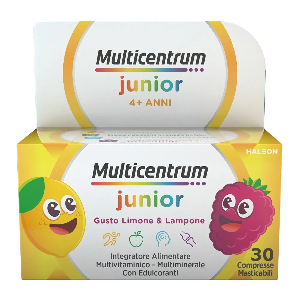 Multicentrum Junior 30 Compresse Masticabili Multivitaminico Bambini 4-12 Anni