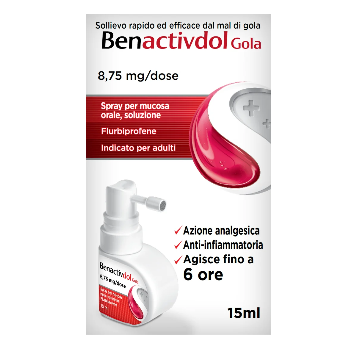 Benactivdol Gola Spray Per Mucosa Orale 15 ml