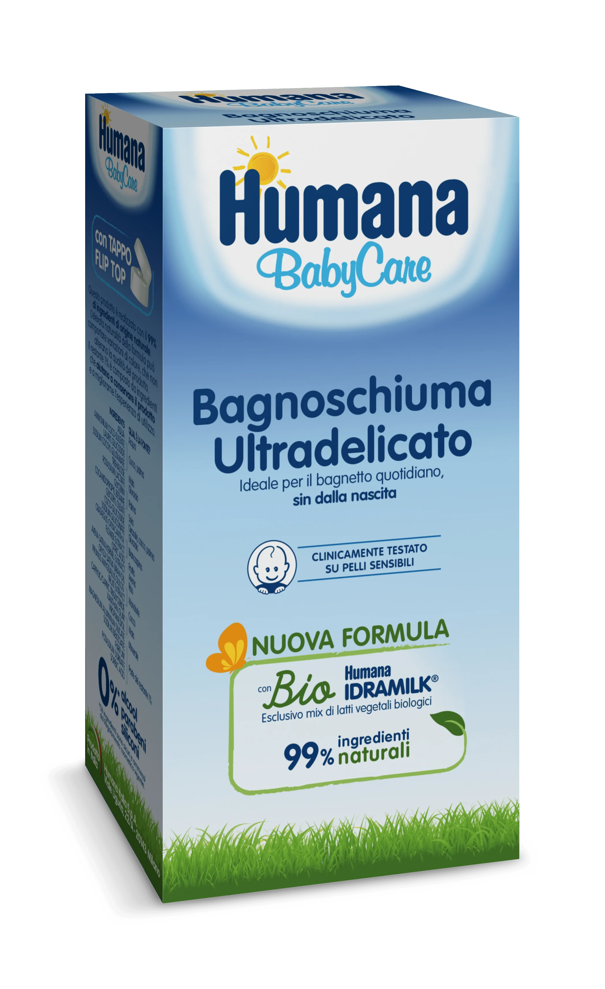 Humana Baby Bagnoschiuma Ultradelicato Bagnetto Bambini 200 ml Dermatologicamente Testato